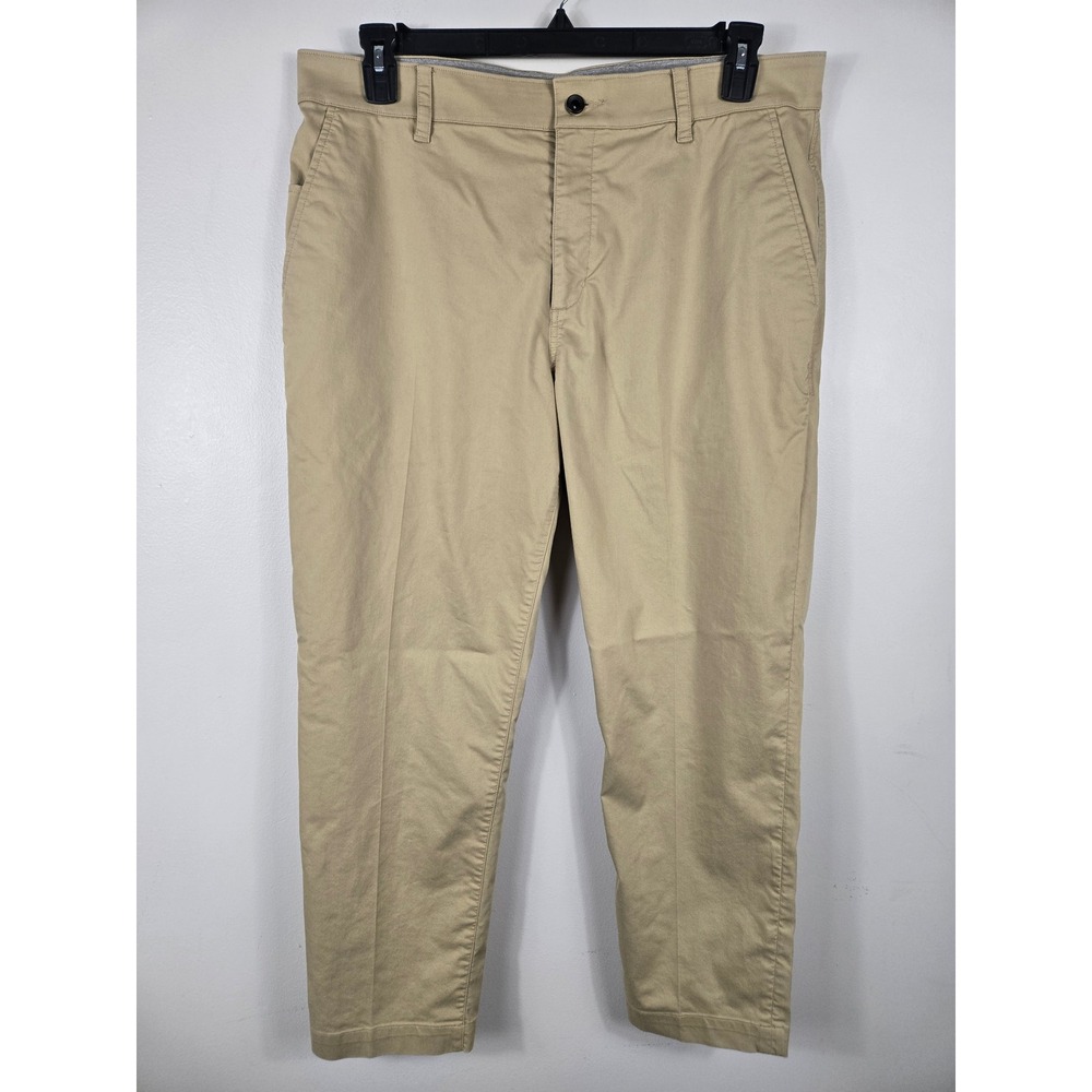 Nike Dri-FIT Mens Chino Pants 36x30 Khaki Tan Tapered Stretch Golf Trousers